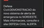 Alerta teste da Defesa Civil